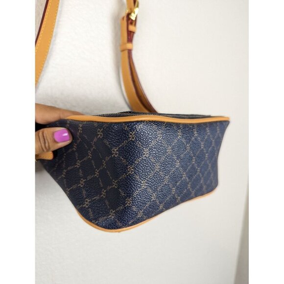 RIONI SIGNATURE Navy blue small POCKET PURSE CROSSBODY BAG - Picture 11 of 16